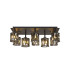 Keene Rectangle 8 Light G9 Flush Light Satin Black / Smoke Crystal Shade-1