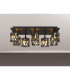 Keene Rectangle 8 Light G9 Flush Light Satin Black / Smoke Crystal Shade-3