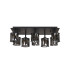Keene Rectangle 8 Light G9 Flush Light Satin Black / Smoke Crystal Shade-4