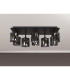 Keene Rectangle 8 Light G9 Flush Light Satin Black / Smoke Crystal Shade-12