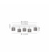 Keene Rectangle 8 Light G9 Flush Sand Black / Clear Crystal Shade-2