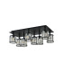 Keene Rectangle 8 Light G9 Flush Sand Black / Clear Crystal Shade-4