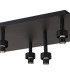Keene Rectangle 8 Light G9 Flush Sand Black / Clear Crystal Shade-8