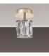 Keene 12cm 1 Light G9 Flush Light French Gold / Clear Crystal Shade-9