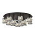 Keene 80.8cm Round 13 Light G9 Flush Sand Black / Clear Crystal Shade Item Weight: 18.26kg-1