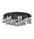 Keene 80.8cm Round 13 Light G9 Flush Sand Black / Clear Crystal Shade Item Weight: 18.26kg-4