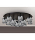 Keene 80.8cm Round 13 Light G9 Flush Sand Black / Clear Crystal Shade Item Weight: 18.26kg-12