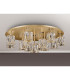 Keene 80.8cm Round 13 Light G9 Flush French Gold / Clear Crystal Shade Item Weight: 18.26kg-13