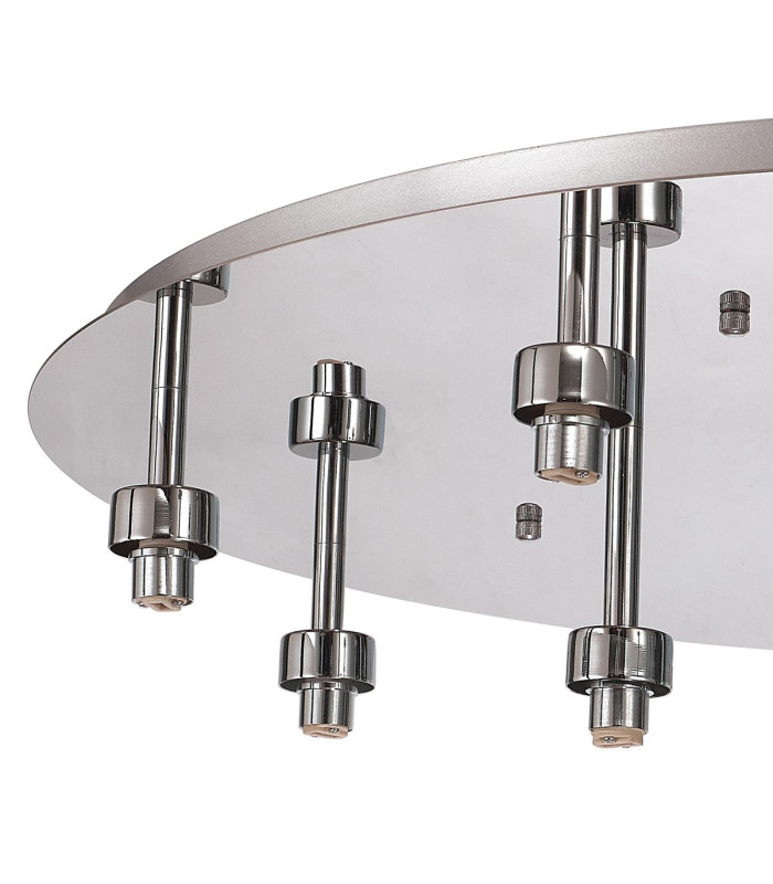 Keene 80.8cm Round 13 Light G9 Flush Polished Chrome / Clear Crystal Shade Item Weight: 18.26kg-5