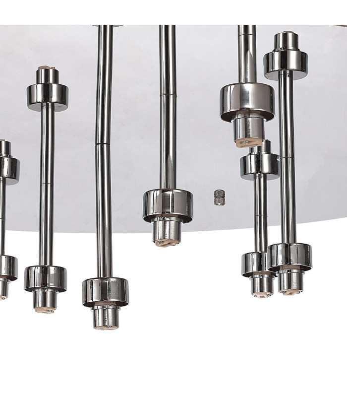Keene 80.8cm Round 13 Light G9 Flush Polished Chrome / Clear Crystal Shade Item Weight: 18.26kg-6