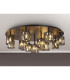 Keene 80.8cm Round 13 Light G9 Flush Sand Black / Smoked Crystal Shade Item Weight: 18.26kg-3