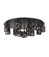 Keene 80.8cm Round 13 Light G9 Flush Sand Black / Smoked Crystal Shade Item Weight: 18.26kg-4