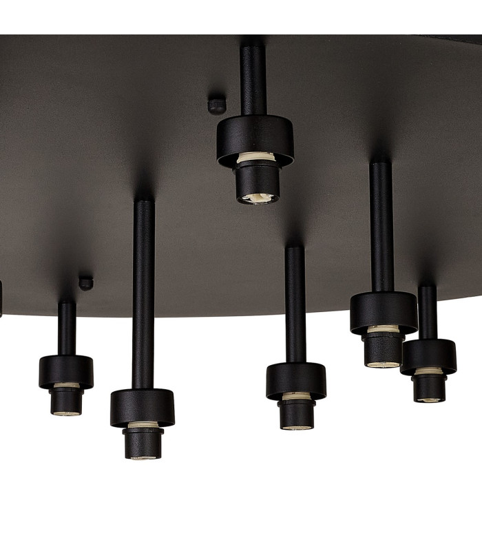 Keene 80.8cm Round 13 Light G9 Flush Sand Black / Smoked Crystal Shade Item Weight: 18.26kg-6