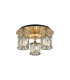 Keene 35cm Round 3 Light G9 Flush Antique Brass / Clear Crystal Shade-1