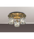 Keene 35cm Round 3 Light G9 Flush Antique Brass / Clear Crystal Shade-3