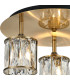 Keene 35cm Round 3 Light G9 Flush Antique Brass / Clear Crystal Shade-5