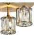 Keene 35cm Round 3 Light G9 Flush Antique Brass / Clear Crystal Shade-6