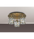 Keene 35cm Round 3 Light G9 Flush Antique Brass / Clear Crystal Shade-9