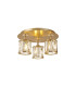 Keene Round 3 Light G9 35cm Flush Light French Gold / Clear Crystal Shade-1