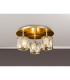 Keene Round 3 Light G9 35cm Flush Light French Gold / Clear Crystal Shade-3