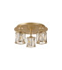 Keene Round 3 Light G9 35cm Flush Light French Gold / Clear Crystal Shade-4