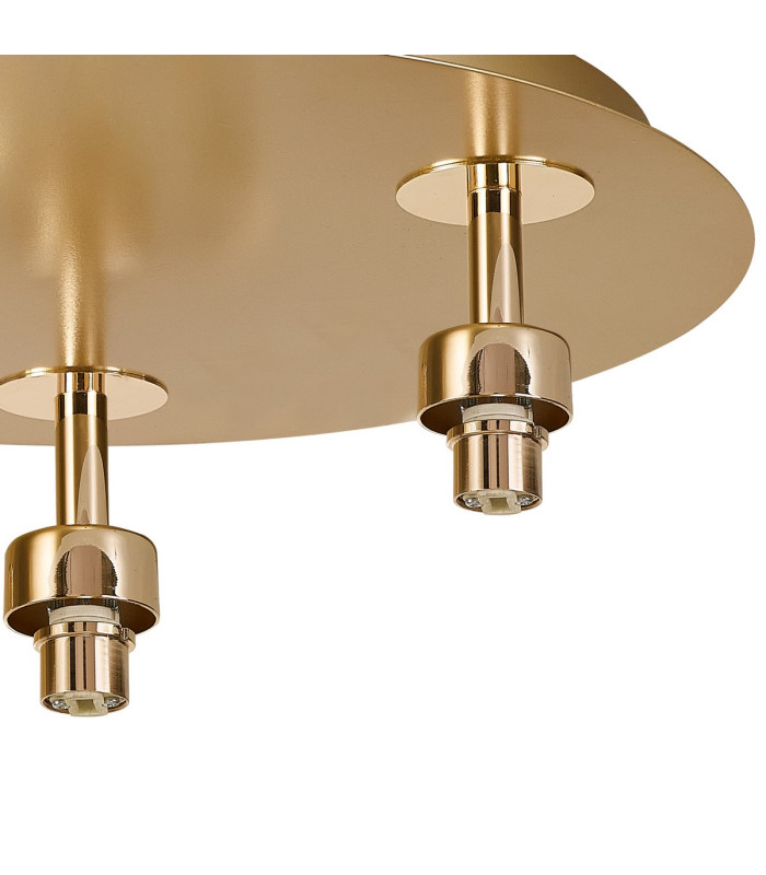 Keene Round 3 Light G9 35cm Flush Light French Gold / Clear Crystal Shade-6