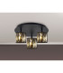 Keene Round 3 Light G9 35cm Flush Light Satin Black / Smoke Crystal Shade-3