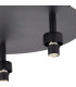Keene Round 3 Light G9 35cm Flush Light Satin Black / Smoke Crystal Shade-6