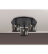 Keene Round 3 Light G9 35cm Flush Light Satin Black / Smoke Crystal Shade-9