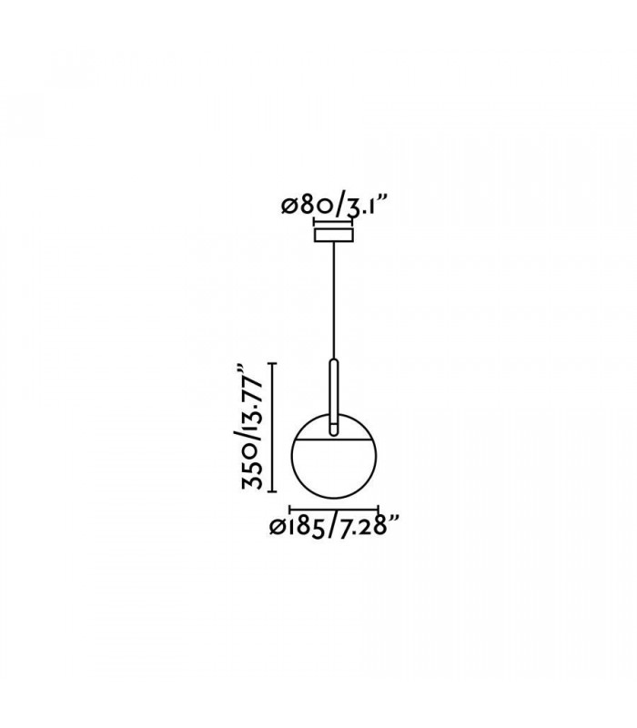 White Pendant Lamp, E27 - 2