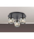 Keene 35cm Round 3 Light G9 Flush Sand Black / Clear Crystal Shade-3