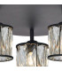 Keene 35cm Round 3 Light G9 Flush Sand Black / Clear Crystal Shade-5