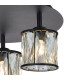 Keene 35cm Round 3 Light G9 Flush Sand Black / Clear Crystal Shade-7
