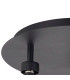 Keene 35cm Round 3 Light G9 Flush Sand Black / Clear Crystal Shade-8