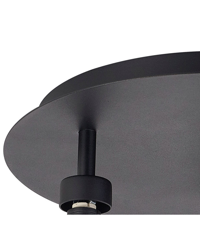 Keene 35cm Round 3 Light G9 Flush Sand Black / Clear Crystal Shade-8