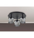 Keene 35cm Round 3 Light G9 Flush Sand Black / Clear Crystal Shade-12