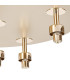 Keene 46cm Round 5 Light G9 Flush Light French Gold / Clear Crystal Shade-6