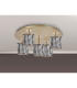 Keene 46cm Round 5 Light G9 Flush Light French Gold / Clear Crystal Shade-9