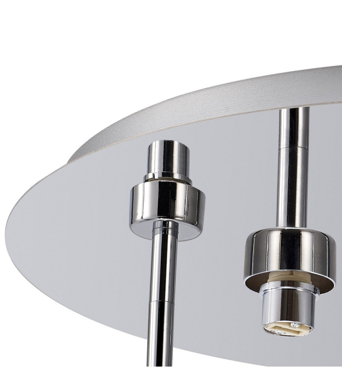 Keene 46cm Round 5 Light G9 Flush Light Polished Chrome / Clear Crystal Shade-5