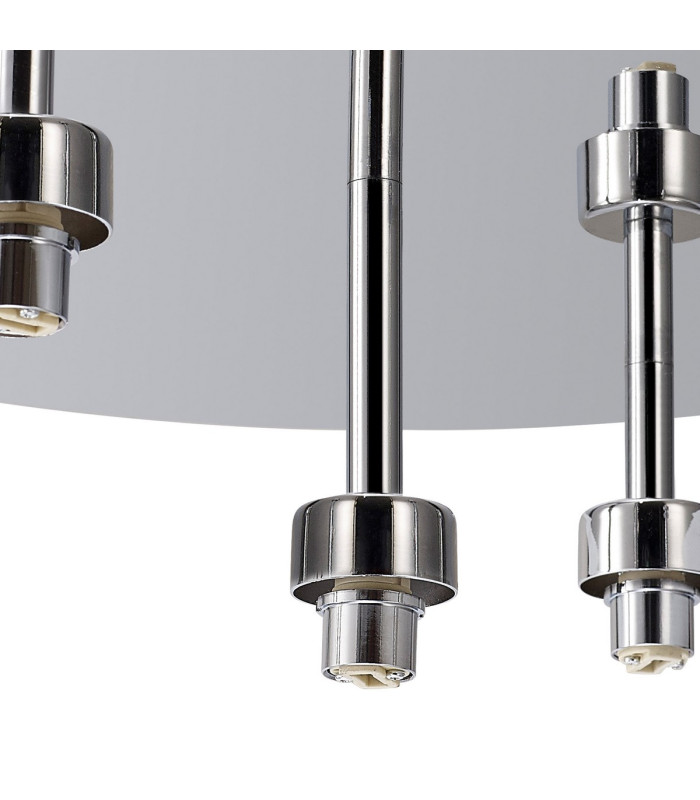 Keene 46cm Round 5 Light G9 Flush Light Polished Chrome / Clear Crystal Shade-6