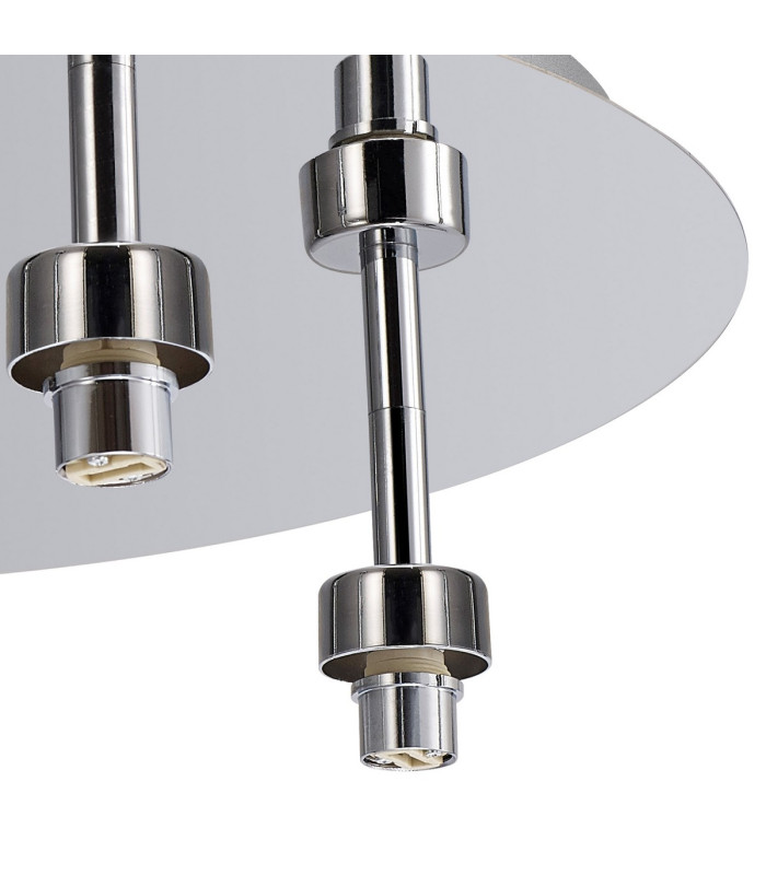 Keene 46cm Round 5 Light G9 Flush Light Polished Chrome / Clear Crystal Shade-7