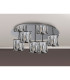 Keene 46cm Round 5 Light G9 Flush Light Polished Chrome / Clear Crystal Shade-10