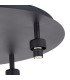 Keene 46cm Round 5 Light G9 Flush Light Satin Black / Smoke Crystal Shade-6