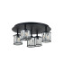 Keene 46cm Round 5 Light G9 Flush Sand Black / Clear Crystal Shade-3