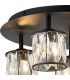Keene 46cm Round 5 Light G9 Flush Sand Black / Clear Crystal Shade-4