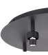 Keene 46cm Round 5 Light G9 Flush Sand Black / Clear Crystal Shade-7