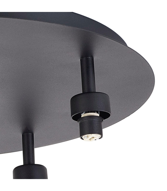 Keene 46cm Round 5 Light G9 Flush Sand Black / Clear Crystal Shade-8