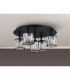 Keene 46cm Round 5 Light G9 Flush Sand Black / Clear Crystal Shade-11