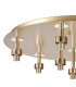 Keene Round 9 Light G9 Flush Light French Gold / Clear Crystal Shade-5