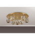 Keene Round 9 Light G9 Flush Light French Gold / Clear Crystal Shade-9